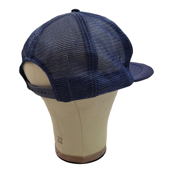 Vintage K Studio Tupelo Muffler Mart Trucker Hat Mesh Snapback Cap Foam Blue - Picture 9 of 12